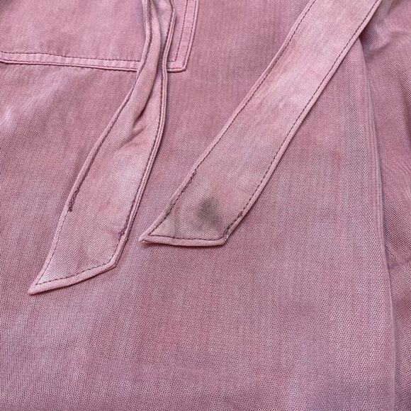 NWT American Eagle Super Hi-Rise Taper Utility Pants Womens Size 16 Pink Belted - Picture 15 of 16